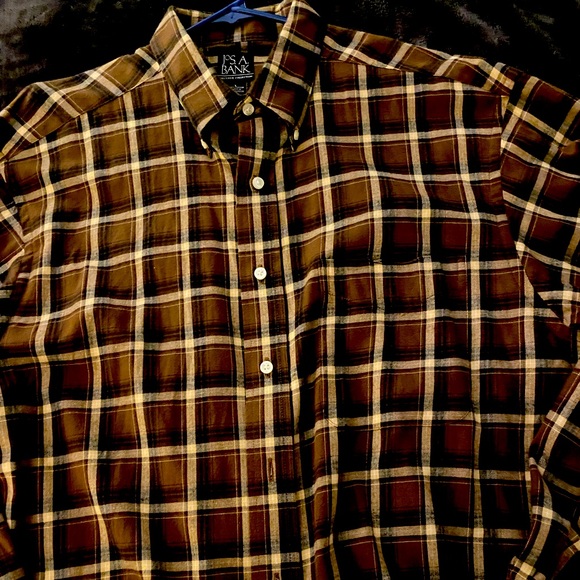 Brown plaid button down - Picture 4 of 4
